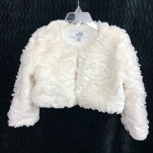 BADGLEY MISCHKA’S Belle - White Cropped Jacket EUC
